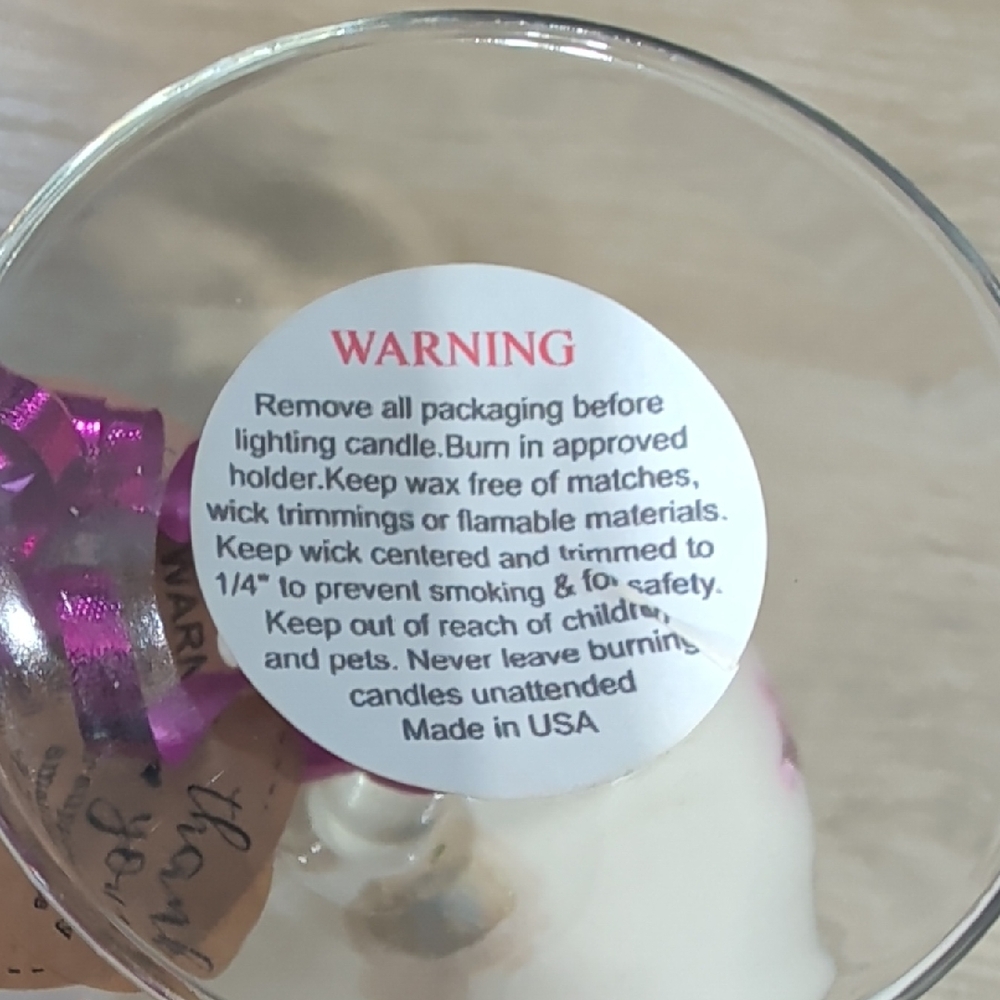 Vanilla Chai  XL Hand Painted ,Hand Crafted 100% Soy Candle In Brandy Sniffer. - Picture 3 of 10
